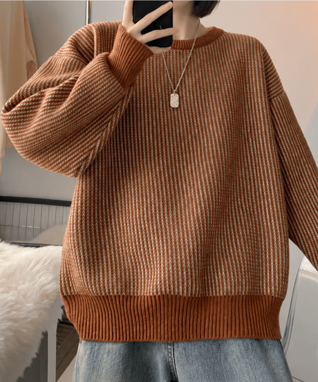 striped pullover sweater /3color FL3764
