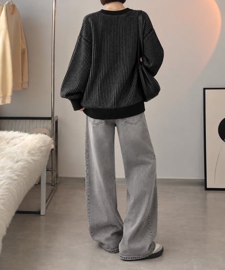 striped pullover sweater /3color FL3764