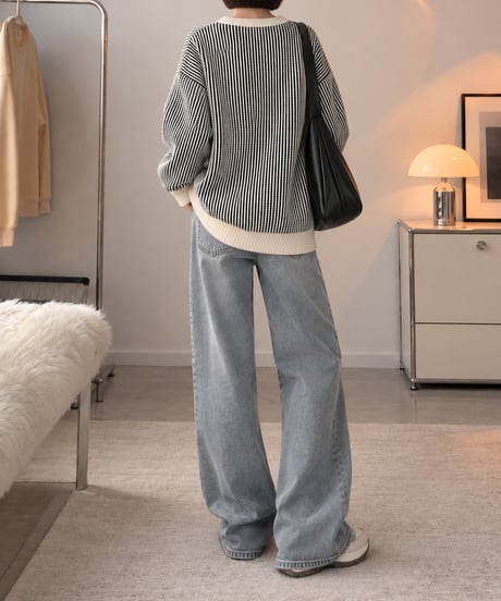 striped pullover sweater /3color FL3764