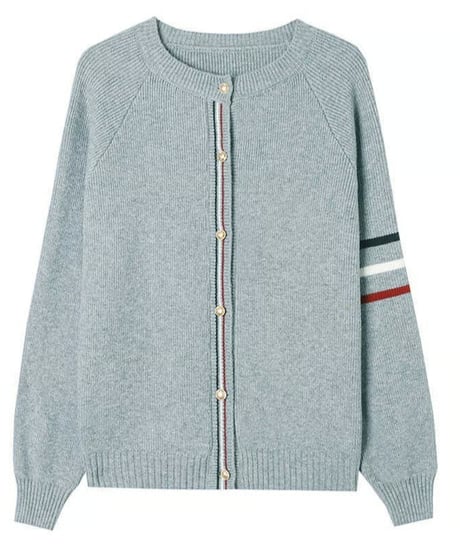 striped trim cardigan /4color　FL3751