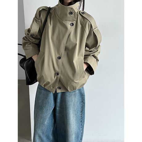 oversized short trench jacket　/2color　un2175