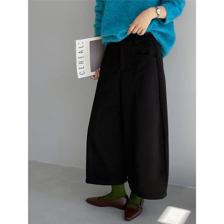 structured tuck wide leg pants　/2color　un2226