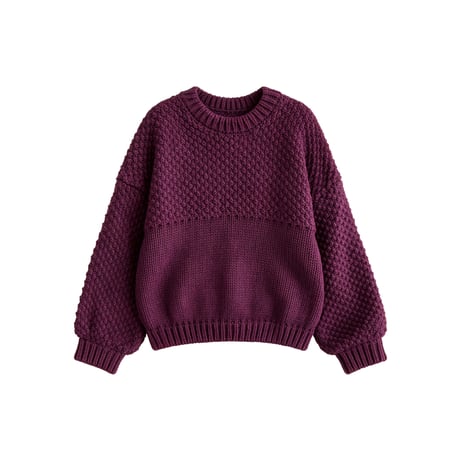 textured chunky knit pullover　/2color　un2172