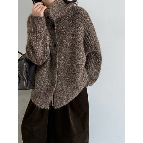 mélange boucle knit cardigan　/3color　un2149
