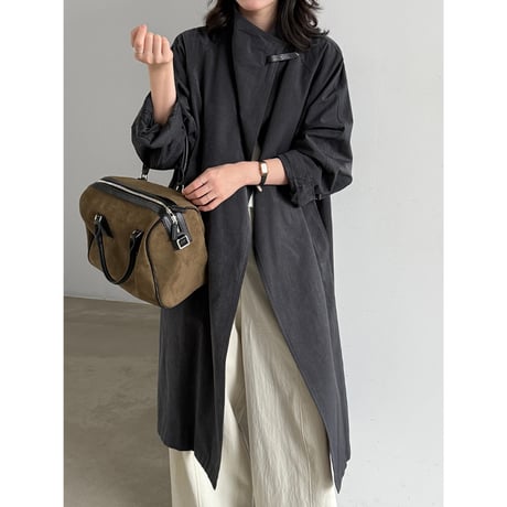 stand collar loose trench coat　/2color　un2169