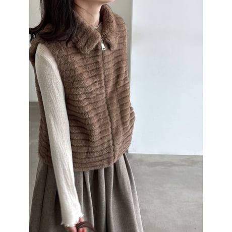 soft luxe fur vest　/2color　un2147