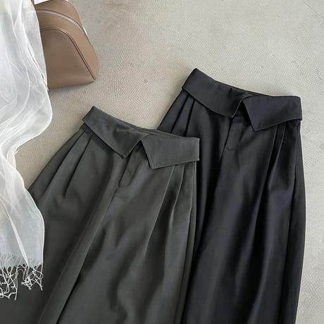 modern flap wide pants　/2color　un2148