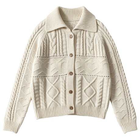 heritage cable knit cardigan　/2color　un2150