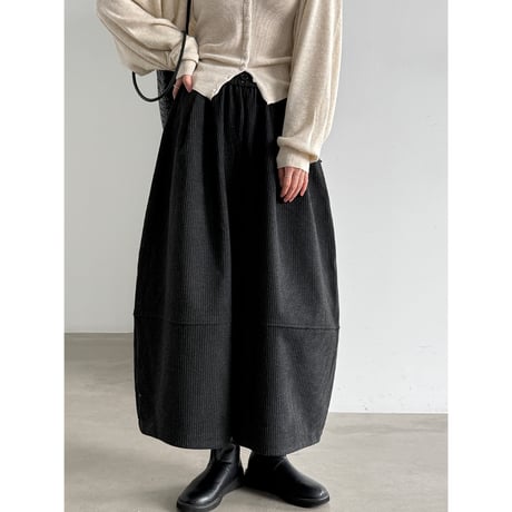 ribbed volume wide pants　/2color　un2154