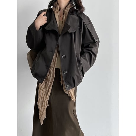 oversized short trench jacket　/2color　un2175