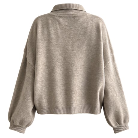 relaxed polo collar knit　/3color　un2155