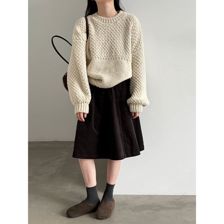 textured chunky knit pullover　/2color　un2172