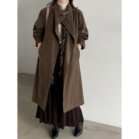 stand collar loose trench coat　/2color　un2169