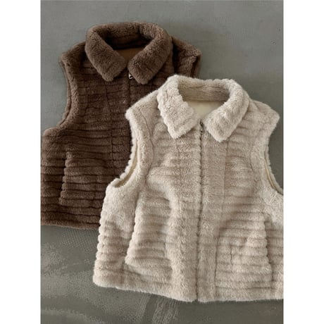 soft luxe fur vest　/2color　un2147