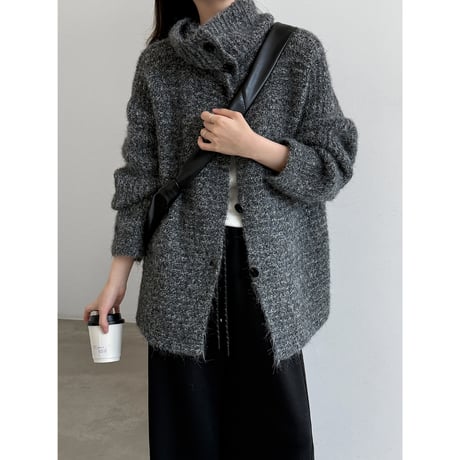 mélange boucle knit cardigan　/3color　un2149
