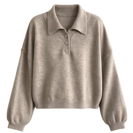 relaxed polo collar knit　/3color　un2155
