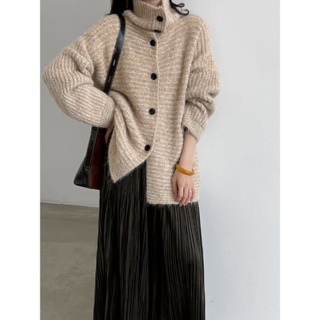 mélange boucle knit cardigan　/3color　un2149