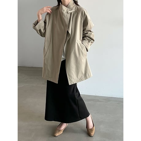 stand collar half trench coat　/2color　un2174