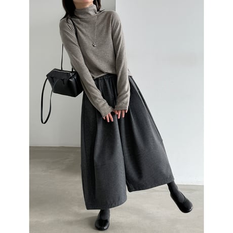 ribbed volume wide pants　/2color　un2154