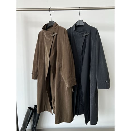 stand collar loose trench coat　/2color　un2169