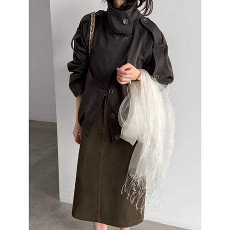 oversized short trench jacket　/2color　un2175