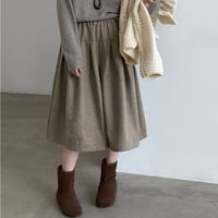 vintage tuck wide culottes　/2color　un2146