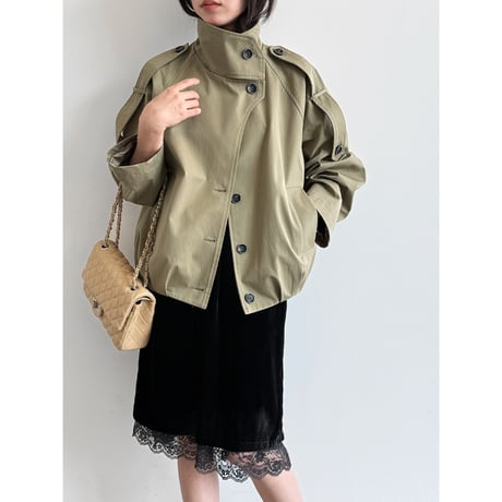 oversized short trench jacket　/2color　un2175