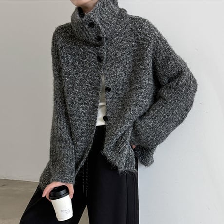mélange boucle knit cardigan　/3color　un2149