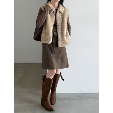 soft luxe fur vest　/2color　un2147