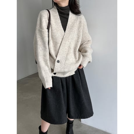 soft brushed v-neck knit cardigan　/3color　un2164