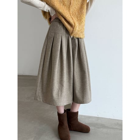 vintage tuck wide culottes　/2color　un2146