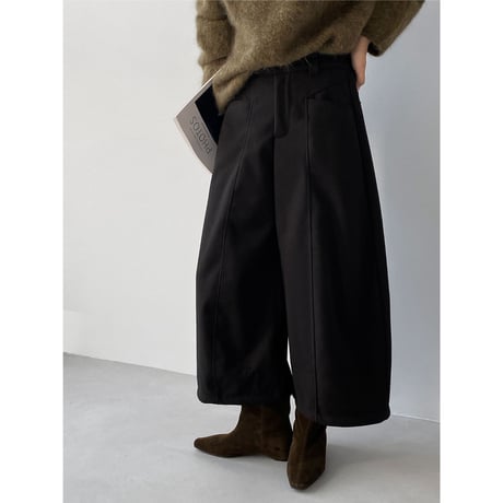 structured tuck wide leg pants　/2color　un2226