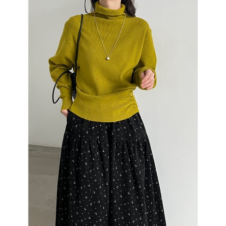 elegant side button knit　/5color　un2160