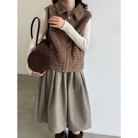 soft luxe fur vest　/2color　un2147