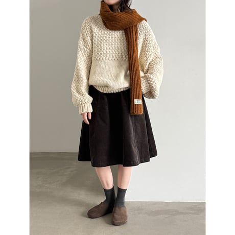 textured chunky knit pullover　/2color　un2172