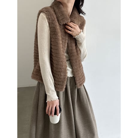 soft luxe fur vest　/2color　un2147