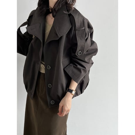 oversized short trench jacket　/2color　un2175