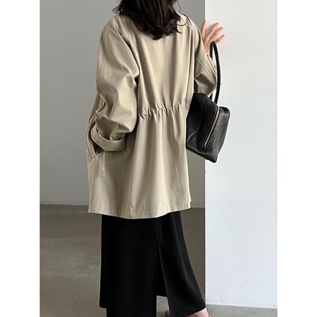 stand collar half trench coat　/2color　un2174