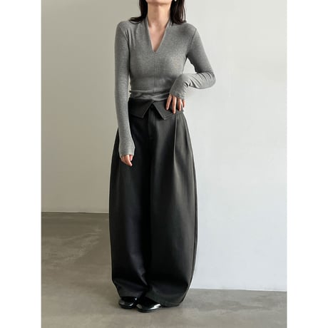 modern flap wide pants　/2color　un2148
