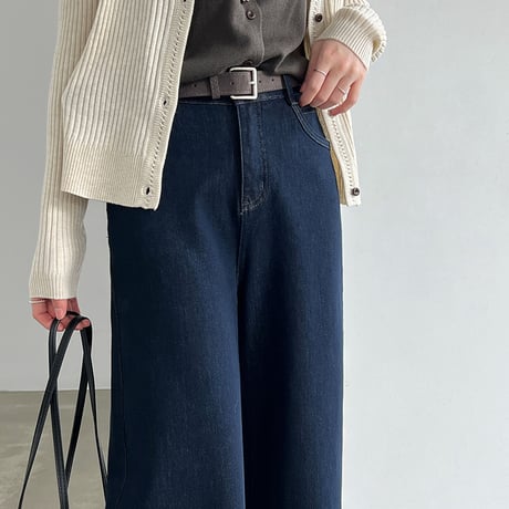 classic wide leg denim pants　un2167