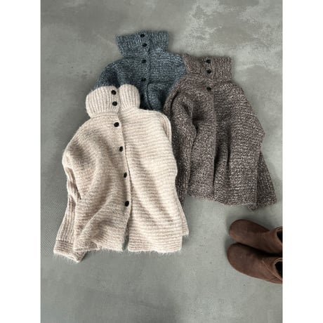 mélange boucle knit cardigan　/3color　un2149
