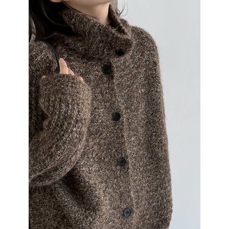 mélange boucle knit cardigan　/3color　un2149
