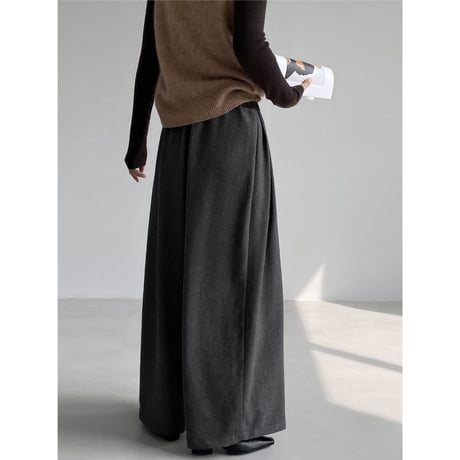 high waist tuck wide leg pants　un2224