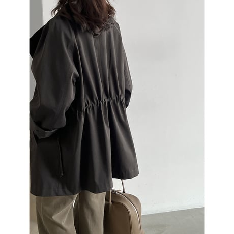 stand collar half trench coat　/2color　un2174