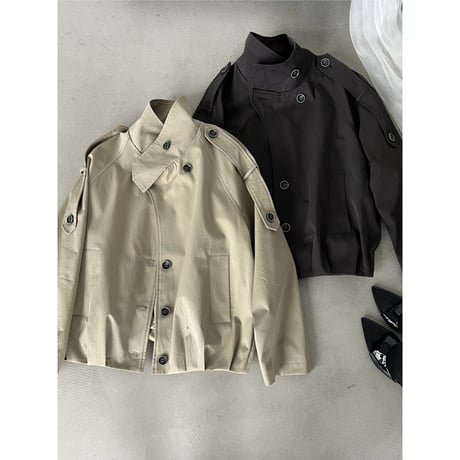 oversized short trench jacket　/2color　un2175