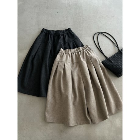 vintage tuck wide culottes　/2color　un2146
