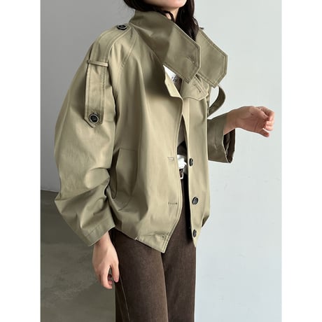 oversized short trench jacket　/2color　un2175