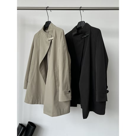 stand collar half trench coat　/2color　un2174