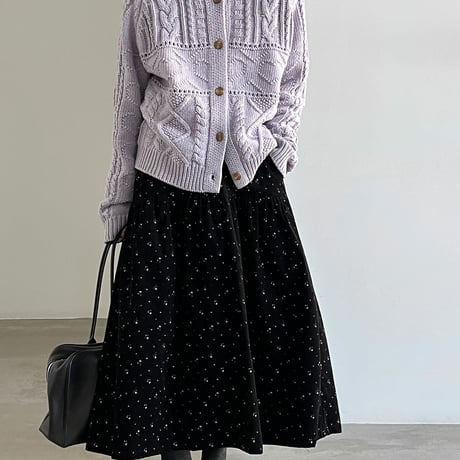 heritage cable knit cardigan　/2color　un2150