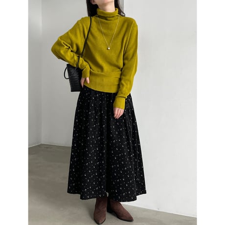 elegant side button knit　/5color　un2160